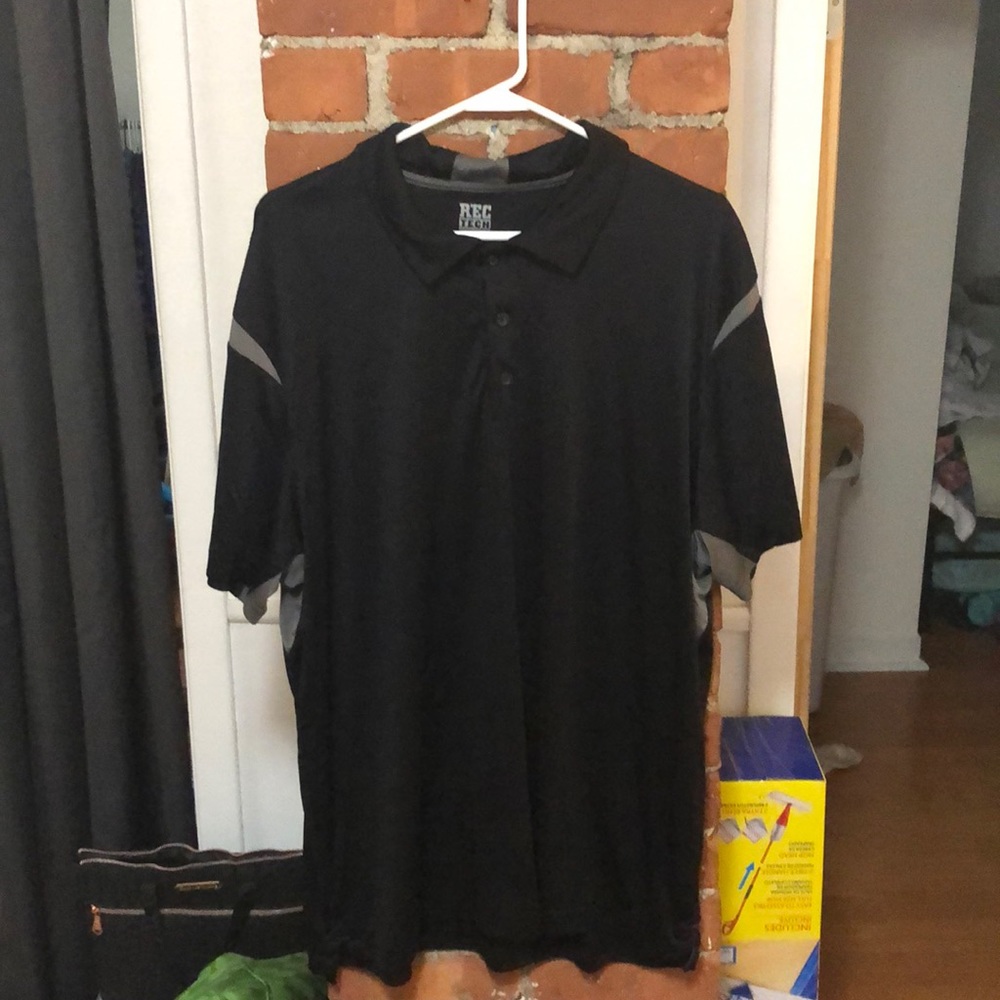 Rec tech Black and Grey Polo